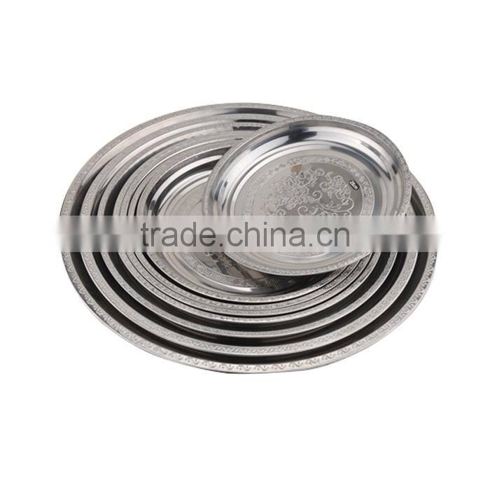 china factory custom printed promotional metal stainless steel tray for food