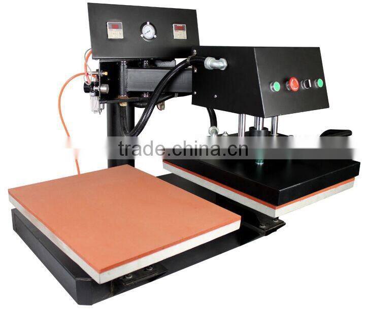swing head double stations pneumatic heat press machine for sale, CE approved