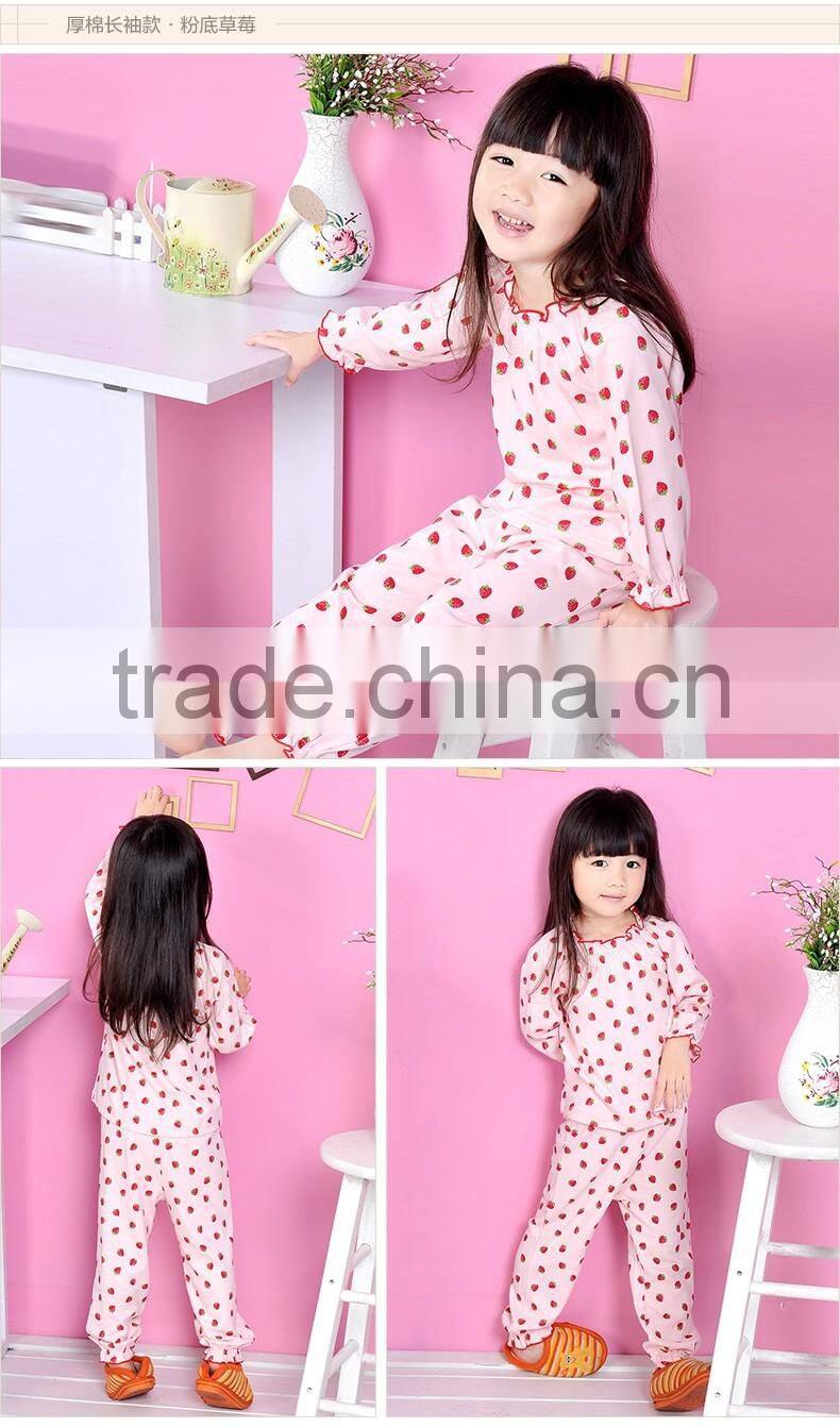 children cotton warm sleepwear family pajamas