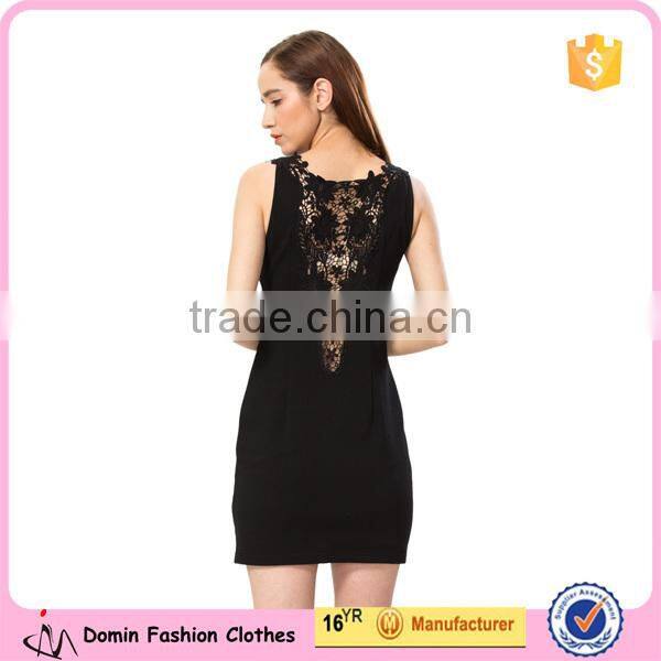 2015 Celebrity See Through V Neck Lace Insert Sexy Mini Dress