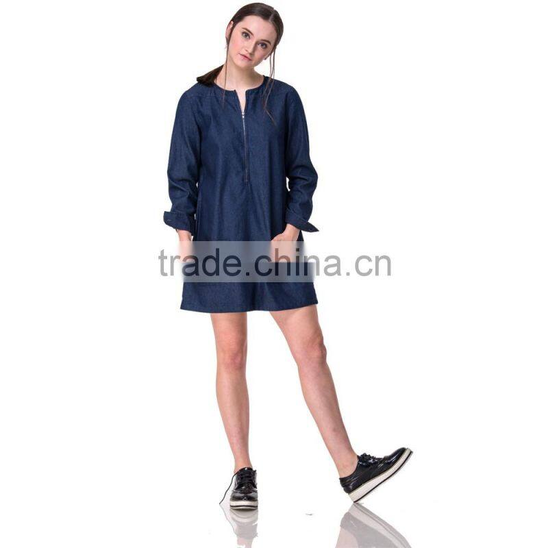 Guangzhou Domin factory new design fashion ladies denim dress