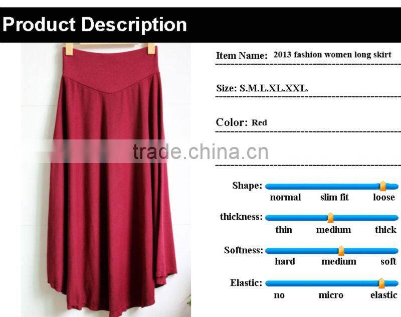 2015 fashion women long skirt wholesale long maxi skirt for women