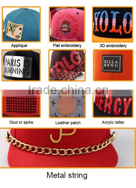 Blank Cotton Green Leisure Flat Brim Cap With Leather Patch