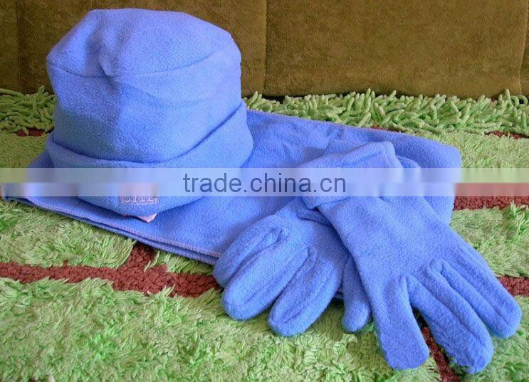 Polar Fleece 3 PCS Set (Glove, Hat, Scarf)