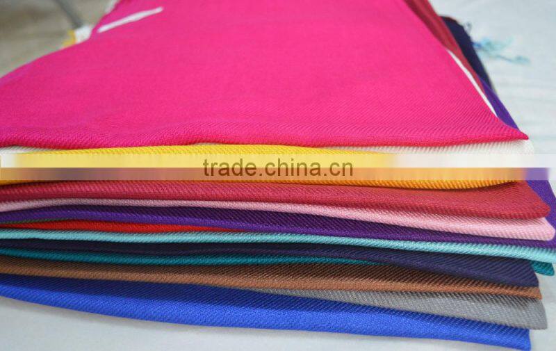 Fashion women twill hot popular pashmina shawl 100%viscose solid color