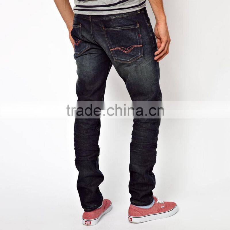 denim pocket with design jeans hombre slim casual wear for men
