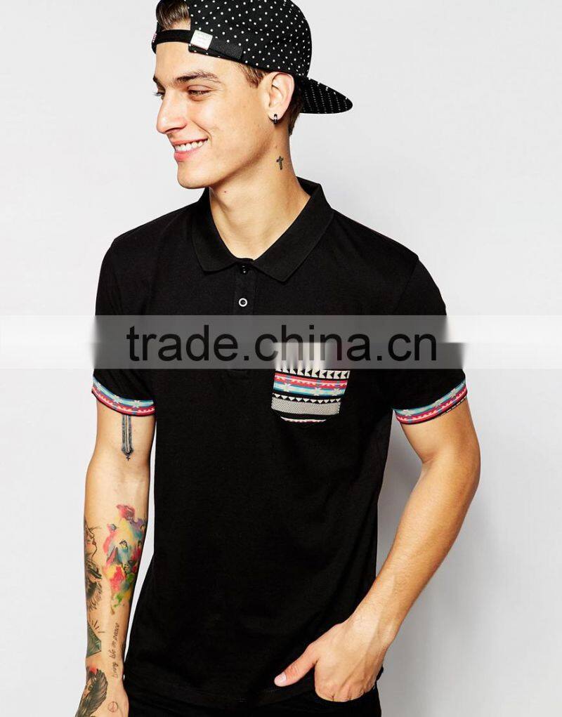 Custom men's two color polo shirt cheap wholesale two color polo shirt