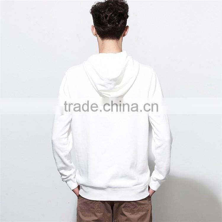 White print 100% fleece polyester hoodies wholesale lightweight hoodie