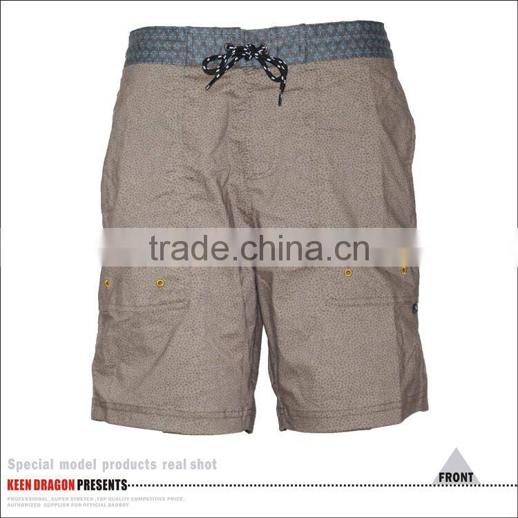 Elastic Waistband Shorts Wholeasle Beachwear With Back Pocket