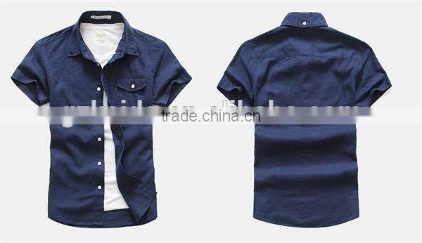 collar pocket men shirt men chinese collar shirts Mens Linen Shirts