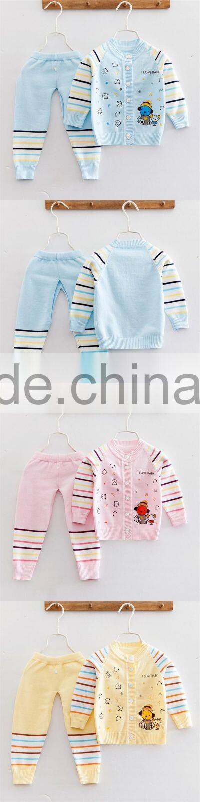 Top quality 0-24 months Anti-Static 100% cotton newborn baby boy clothing sets