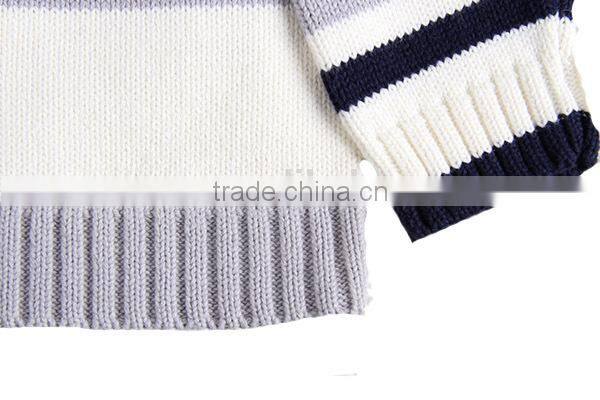 Baby boys V neck sweater stripe knitted children cardigan