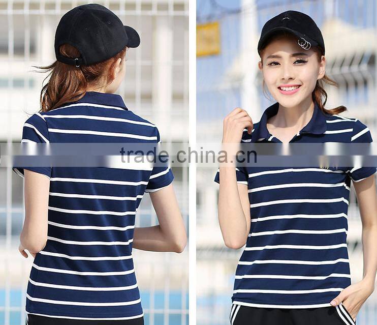 Hot sale Top fashion design Professional factory Jiangxi China customized Polo t-shirts ladies