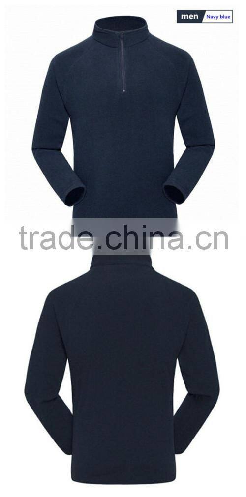 Mens cotton half zip sweatshirt without hoods