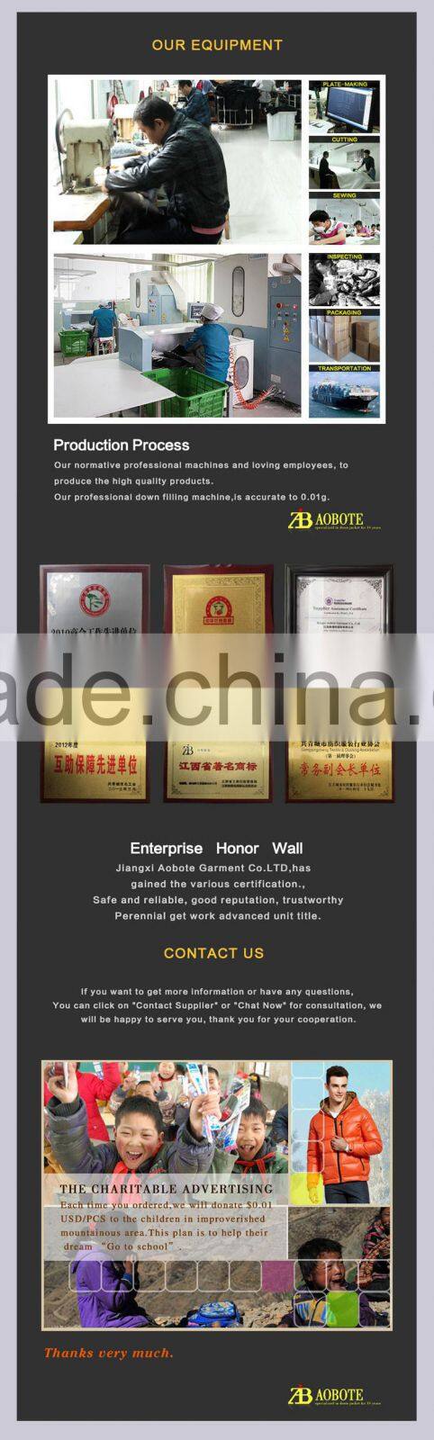 2017 Hot Sale Man Outdoor Duck Down Jacket For Winter