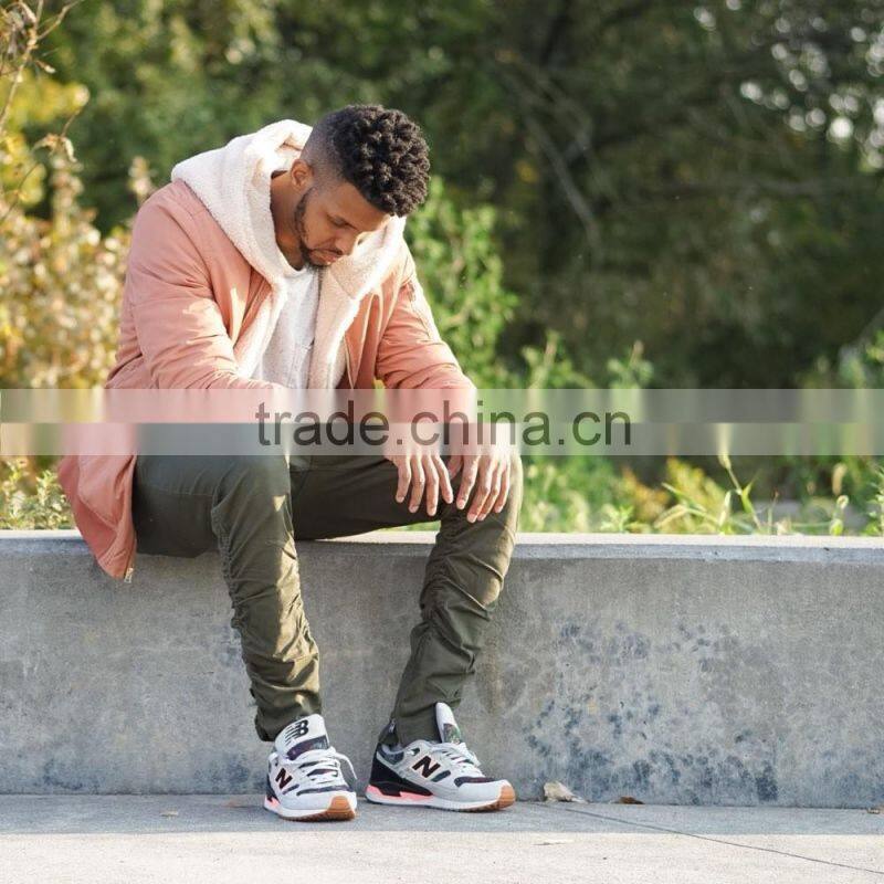 New Fashion Winter Sherpa Hoodie Men's Clothing Fabric Fleece Hoodies Men US Street Style Men's Coat