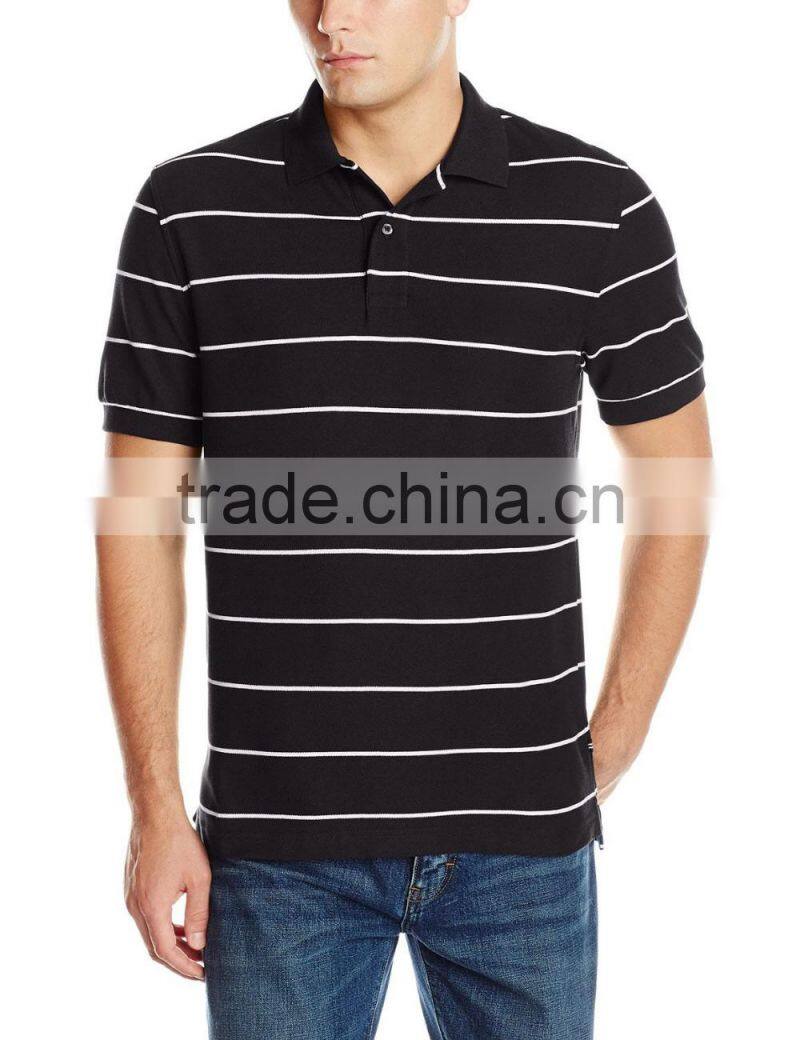 Hot sell fashion clothes online shopping strip polo collar t-shirt printing machine sports jersey gym wear men polo shirt