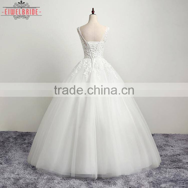 OEM Long Floor-length wWhite Wedding Dress Bridal Gown