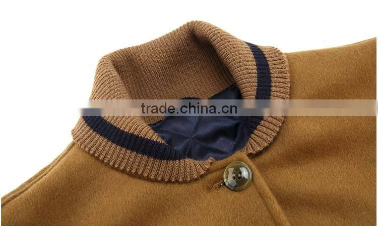 ST15-VJ3033 mens winter leather sleeve varsity baseball jacket