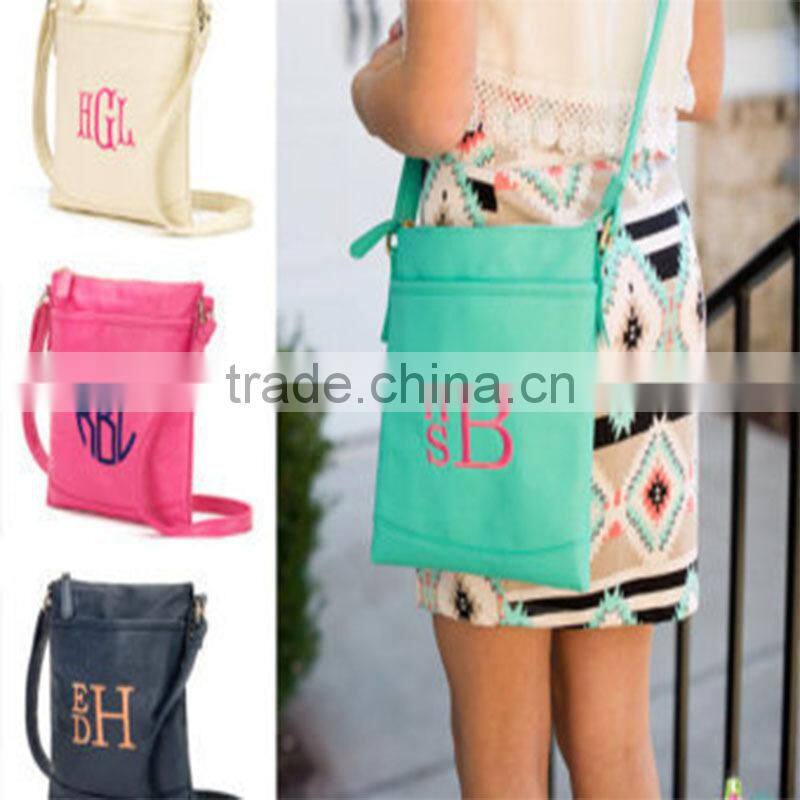 Custom Ladies Bag Monogrammed Cross Body Handbag With Long Strap
