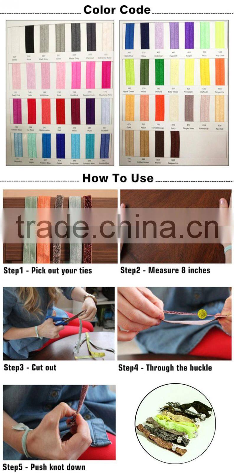 Rose Gold Crystal Bead - Rhineston Buckle for Headbands, Hair Ties and Fantastic Shoelaces - DIY Jewelry Accessores