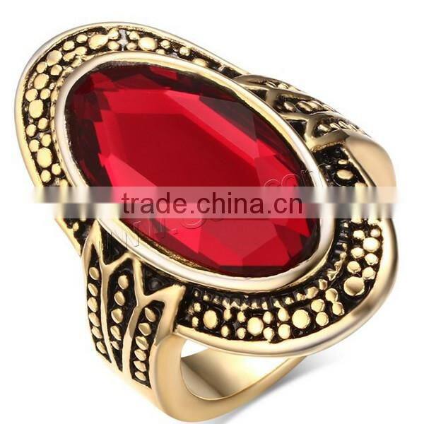 with Crystal finger massage ring Stainless Steel full finger ring lucky stone finger ring