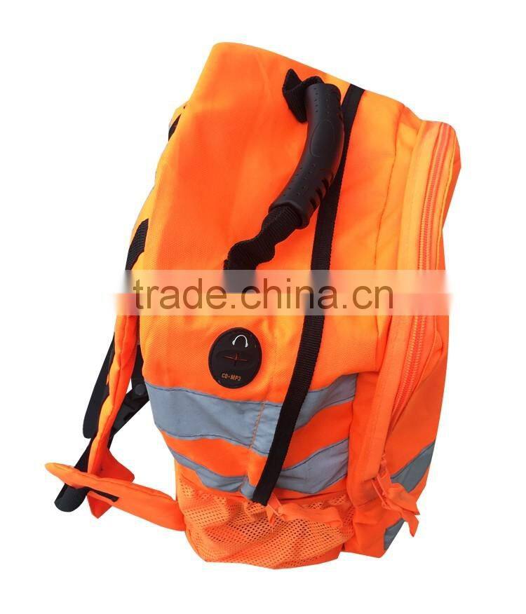 Wholesale cheap mens safety high visibility work bag reflective backpack