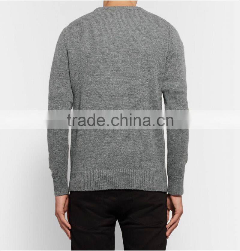 2017 Winter Newly Designed Cashmere Made Men's Shrug Sweater with Crew Neck