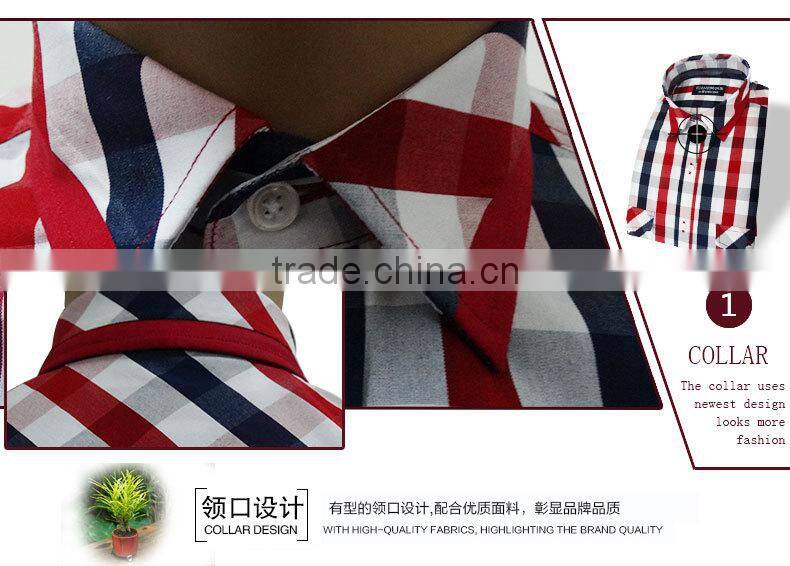 2017 latest plaids mens shirtslong sleeves with two pockets