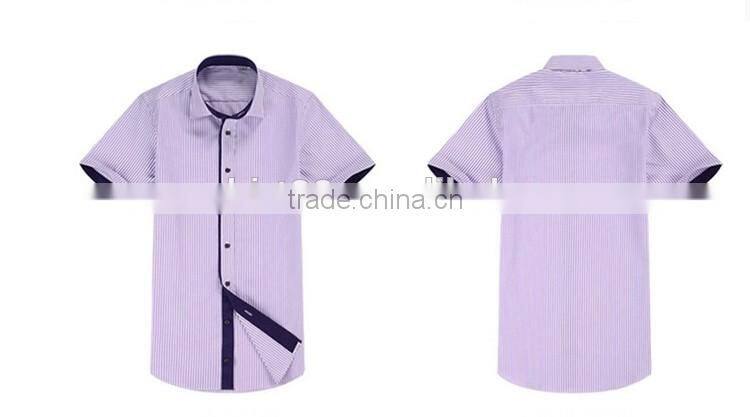 Men's new model t shirts vertical stripes fabric fancy t shirt for men