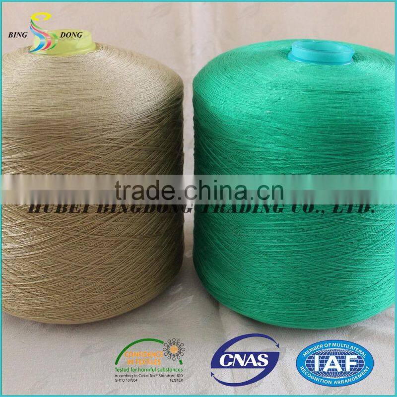 32/2 32/3 dyed colors 100% virgin polyester spun yarn manufacturer