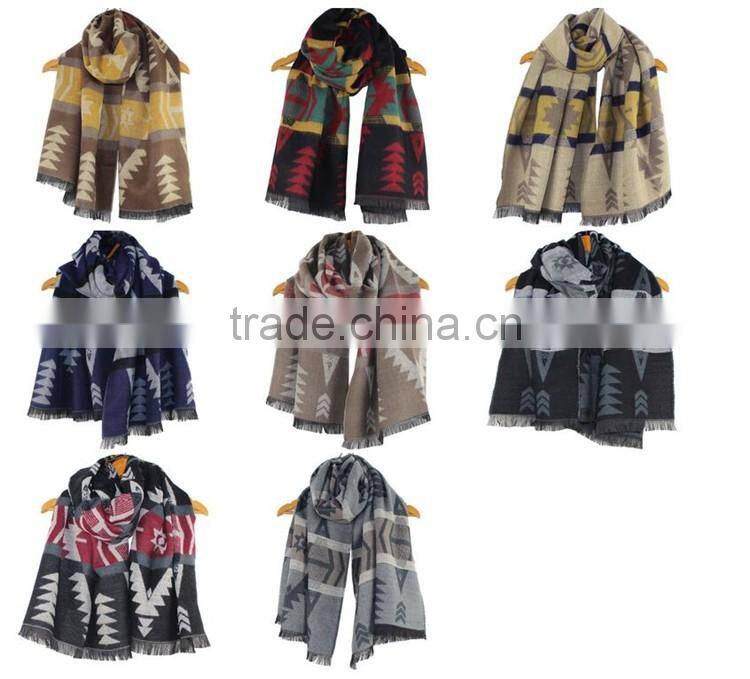 Most popular unique design arylic polyester shwal fine workmanship