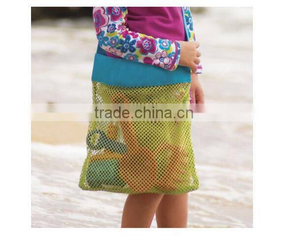 Children's beach toys quick collection bag sands away net bag beach treasures bag for kids
