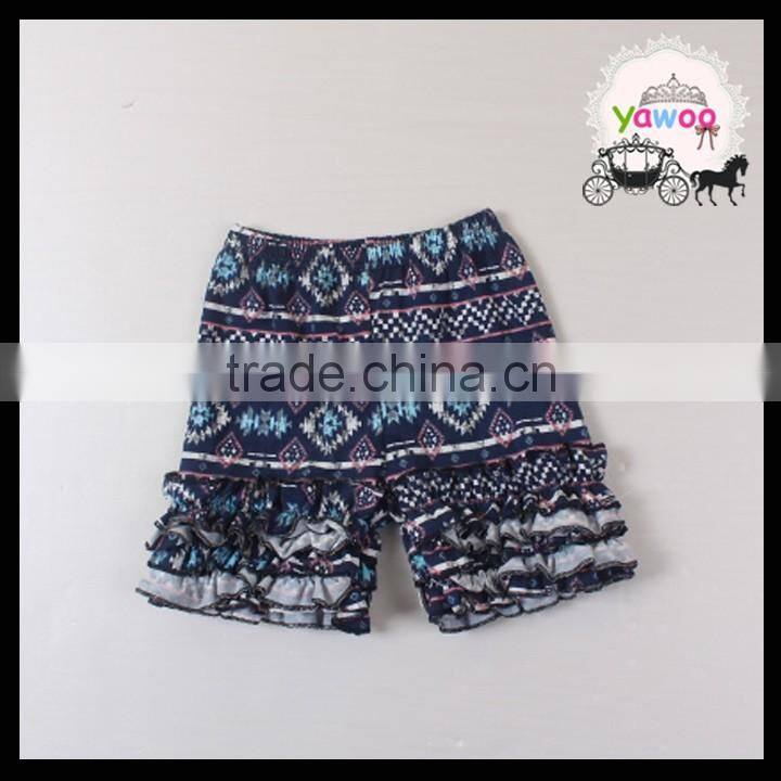 Latest fashion design little girls denim jeans shorts with belt popular broken hole style wholesale store buttons stylish shorts