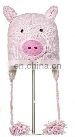 fashional newest elegant super warm soft cozy animal hat glove set