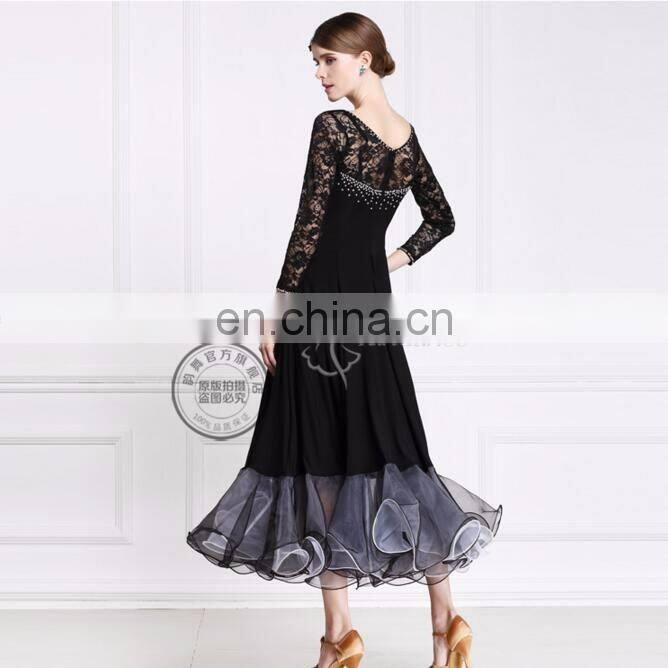 long ballroom practice dancewear dress M-108