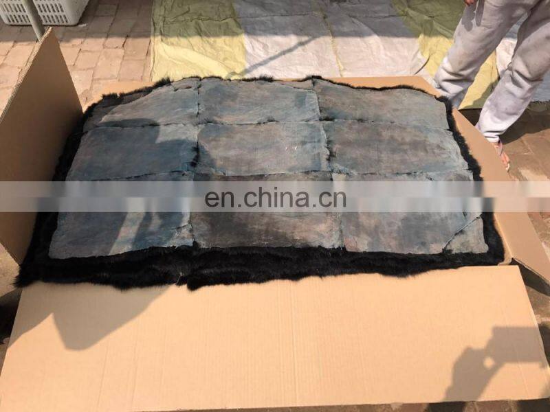 High quality rabbit fur skin plate with factory wholesale price