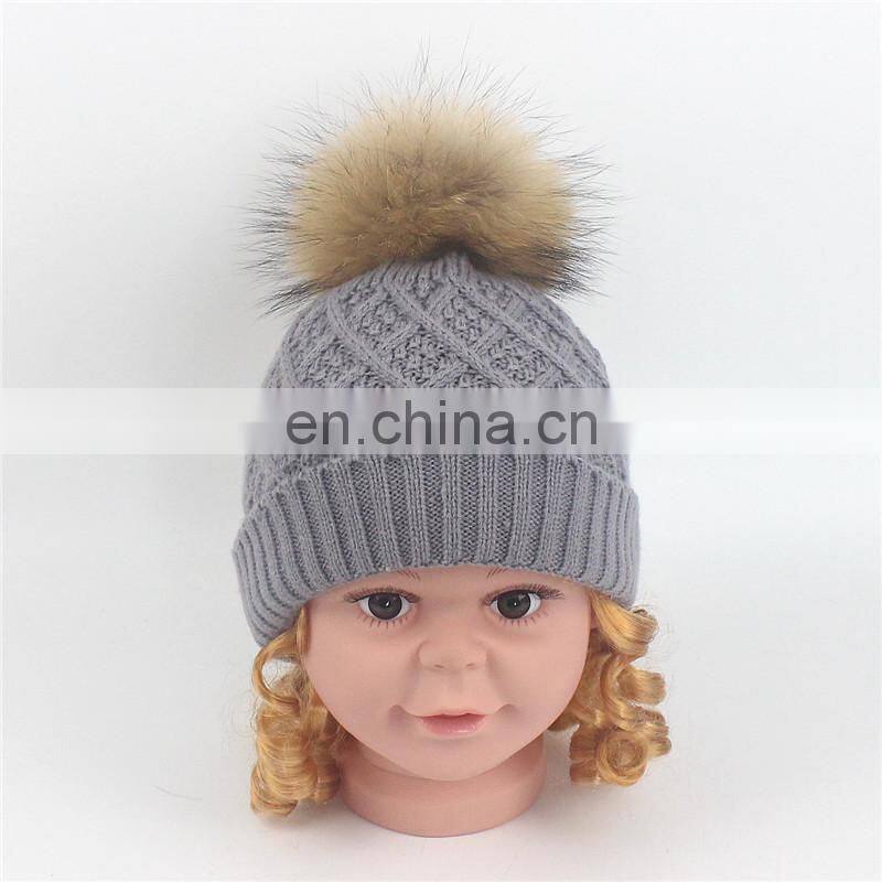 High Quality Pom Pom Cheap Custom Winter Hat Funny Baby Crochet Beanie