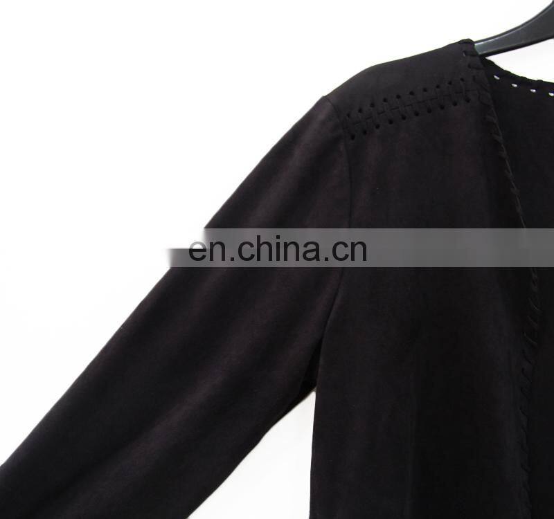 tassels suede fabric of lady's coat