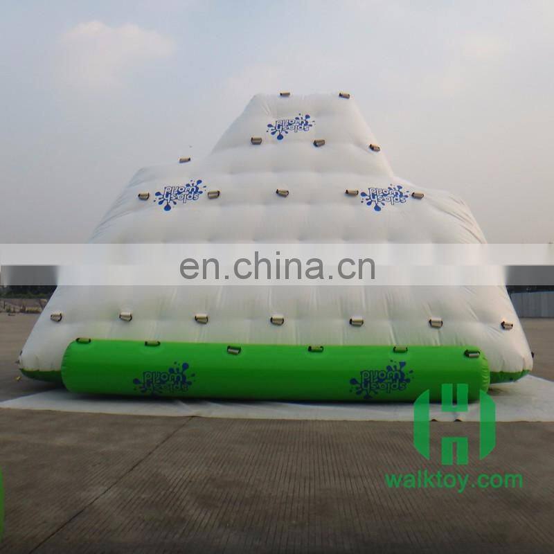 Hot sale pvc material floating giant climbing inflatable iceberg