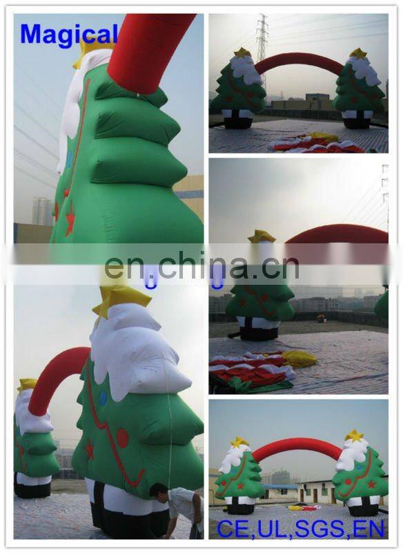 Inflatable Jingling Bell tree with snowman for christmas decoration