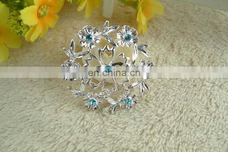 2015 peacock design rhinestone brooch with pin for decoration