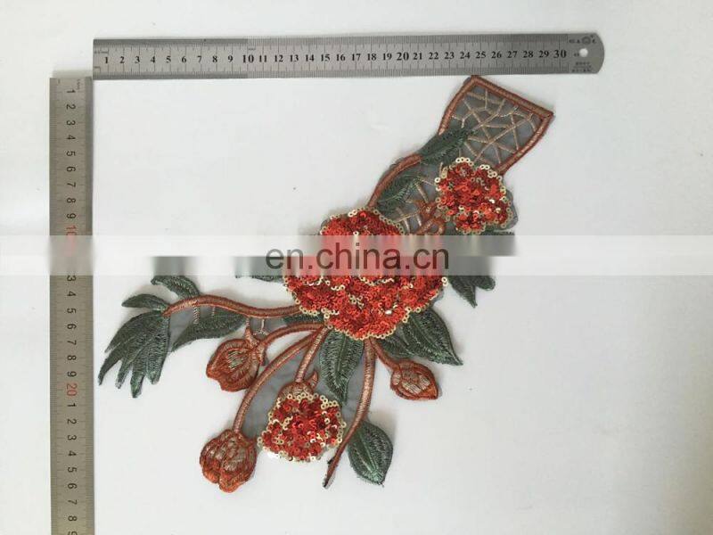 top fashion Sew on 3D Sequin beads logo letter patches