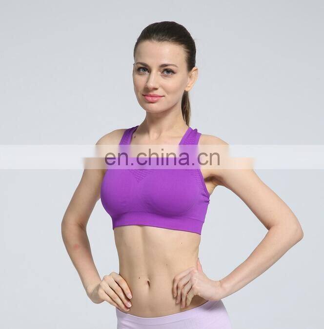 Custom make plain sports bra for women wholesale with mesh#06