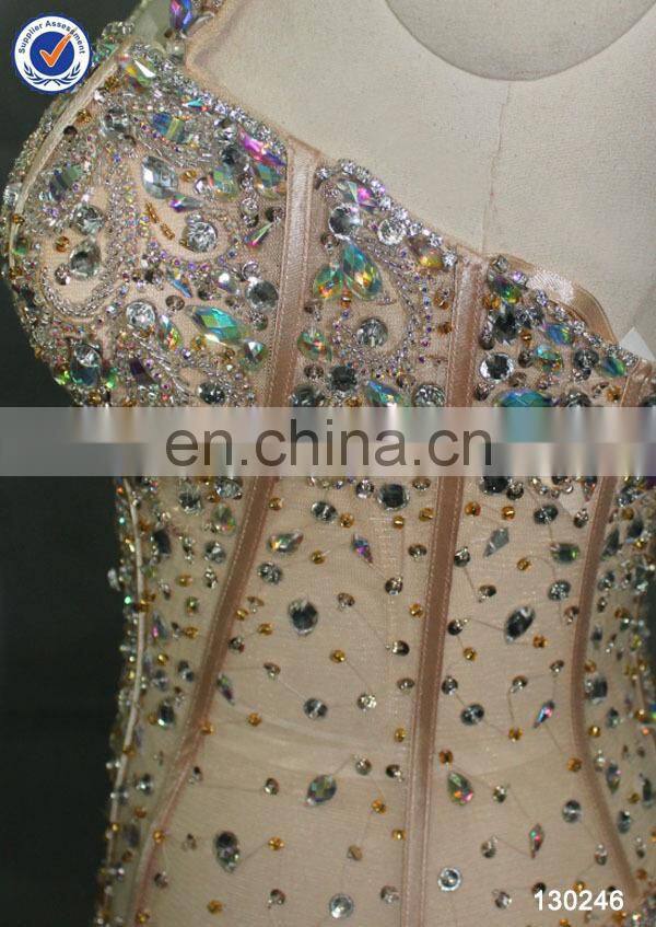 2014 factory directly supply sexy high grade luxury formal beaded evening dress