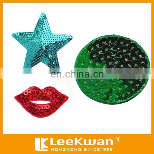 Custom high quality Christmas Santa Claus embroidered patch sequin embroidery technic patch