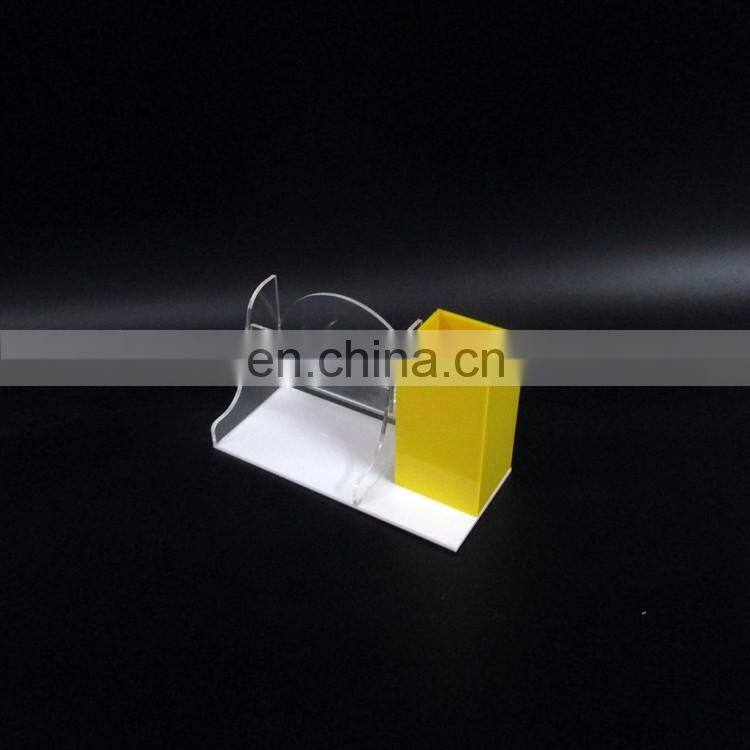 Custom design acrylic plastic plexiglass card case pen container desktop furnishing articles