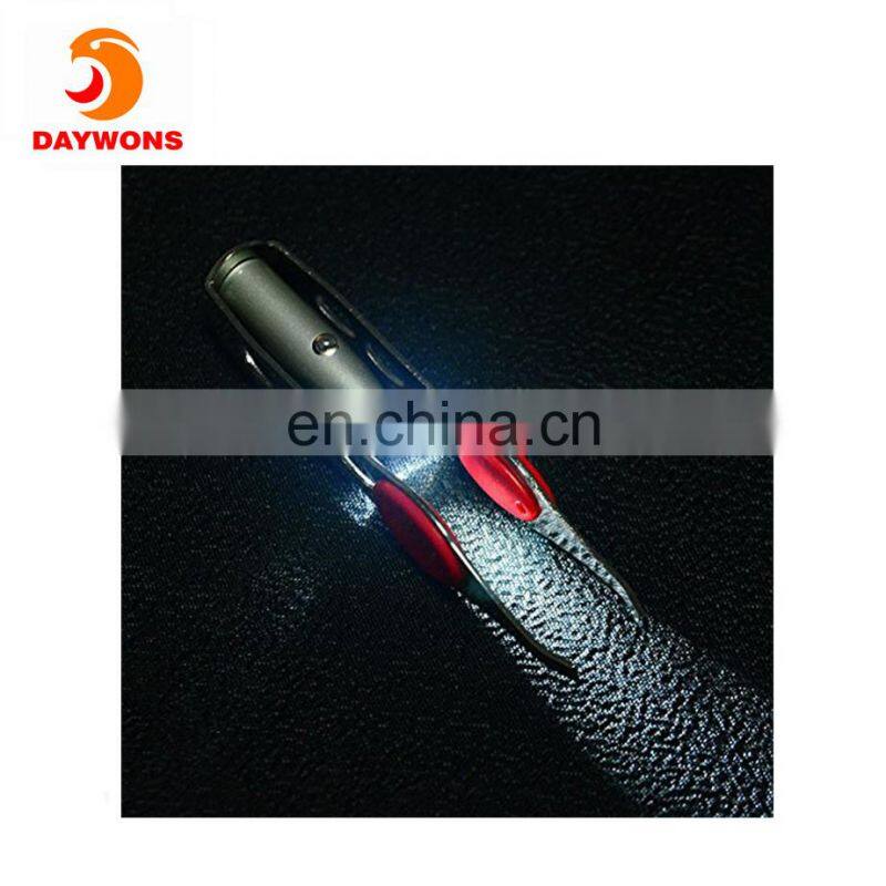 Amazon Hot Selling Make Up LED Light Eyelash Eyebrow Tweezers Precision Hair Removal Lighted Tweezer