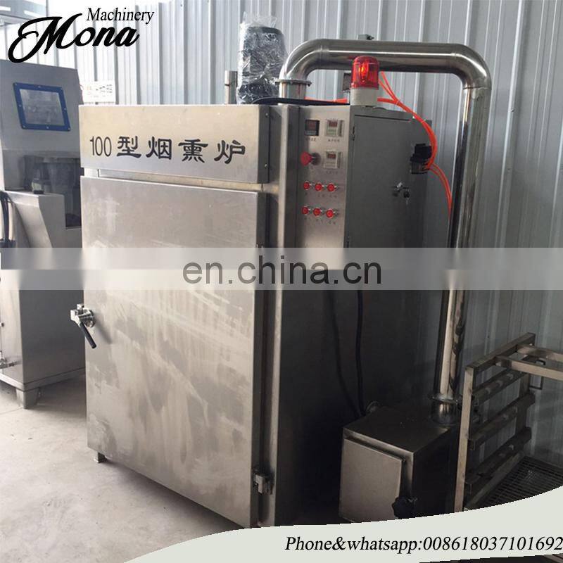 Hot sale factory price fish smoker chamber|meat smoke house|stainless steel smoking oven with PLC  control