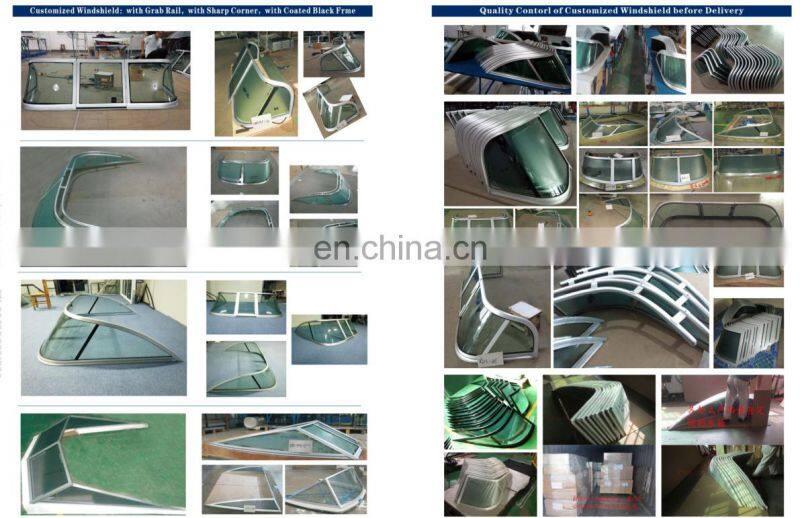 Aluminum Alloy Frame Customized Windshields for Boats